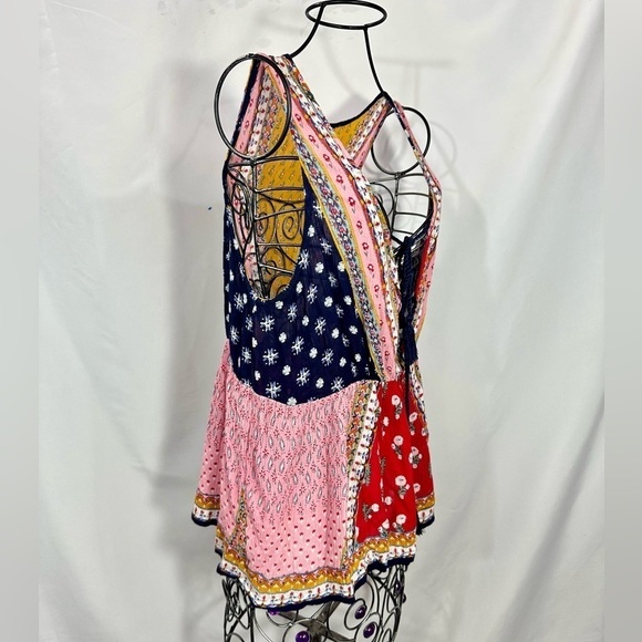 Patrons of Peace paisley floral print v neck front tie tank size S - Picture 5 of 7